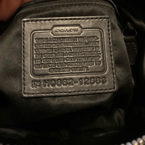 Coach 12683 Black Leather Shoulder Bag with Chain charms and Tag - Picture 5 of 6